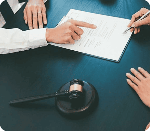 Team discussing trademarks